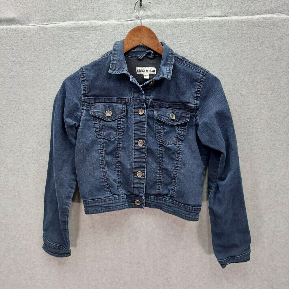 Girls Dark Wash Denim‎ Button Front Jacket Urban Star Size XL